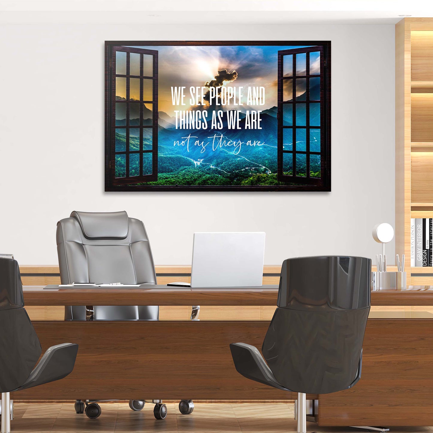 Window See as We Are Wall Art | Inspirational Wall Art Motivational Wall Art Quotes Office Art | ImpaktMaker Exclusive Canvas Art Landscape