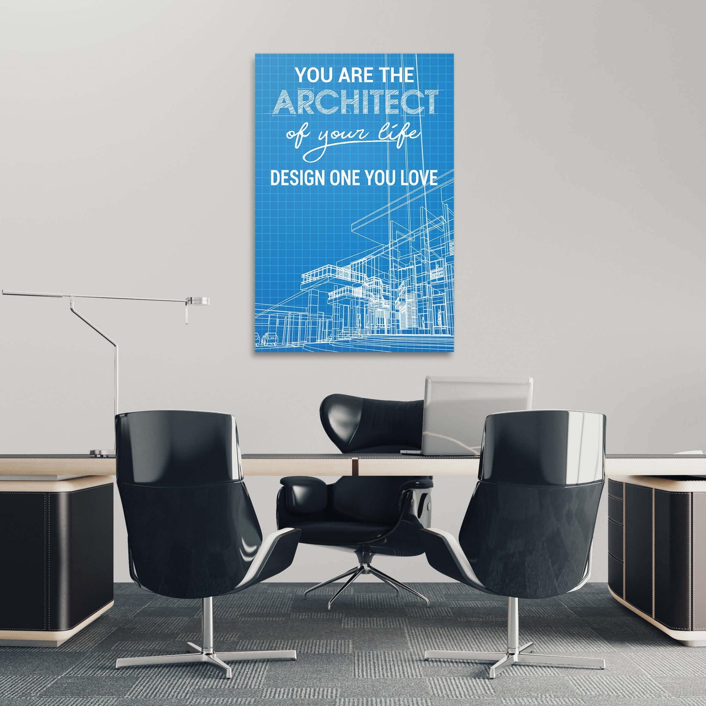 You Are The Architect of Tomorrow Wall Art | Inspirational Wall Art Motivational Wall Art Quotes Office Art | ImpaktMaker Exclusive Canvas Art Portrait