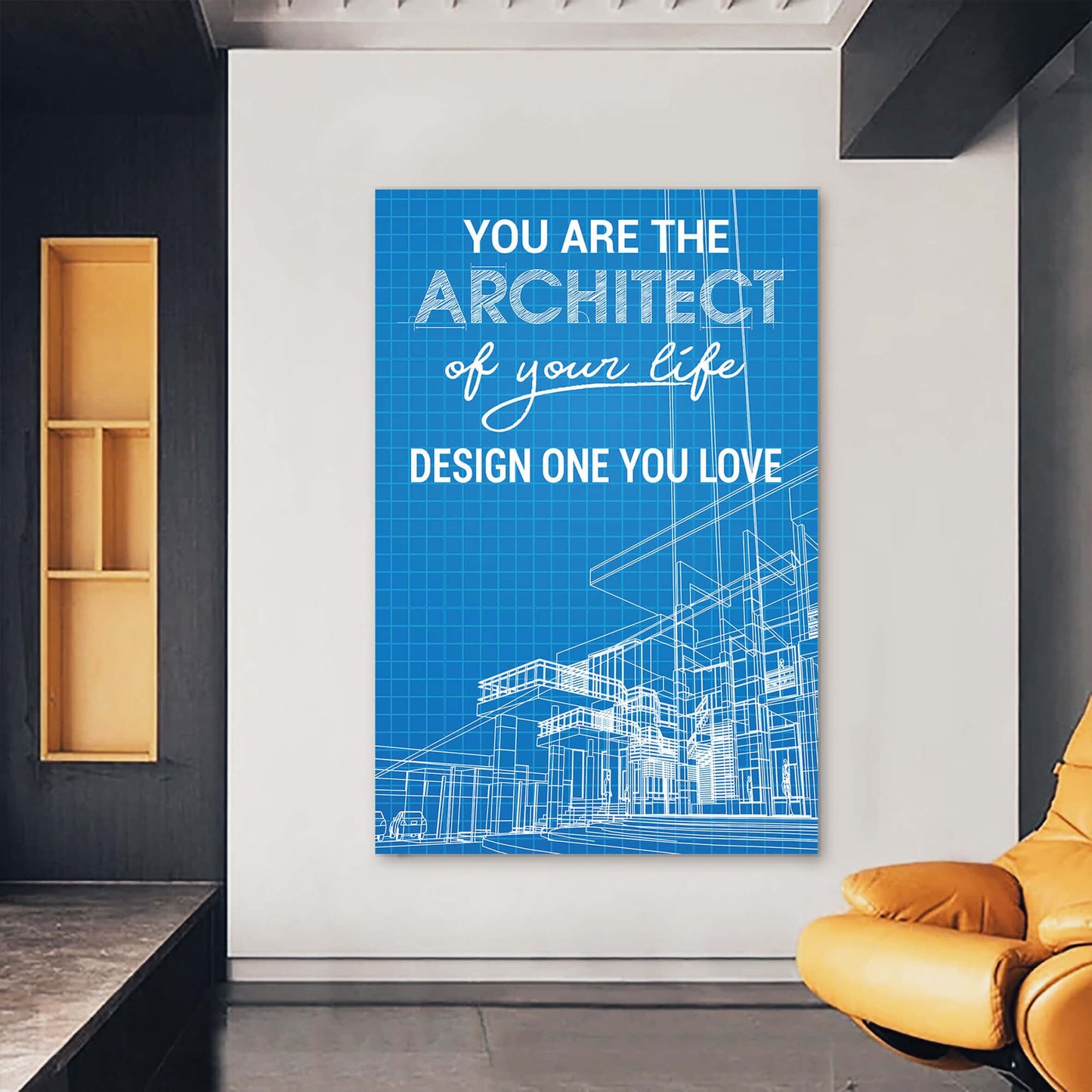 You Are The Architect of Tomorrow Wall Art | Inspirational Wall Art Motivational Wall Art Quotes Office Art | ImpaktMaker Exclusive Canvas Art Portrait
