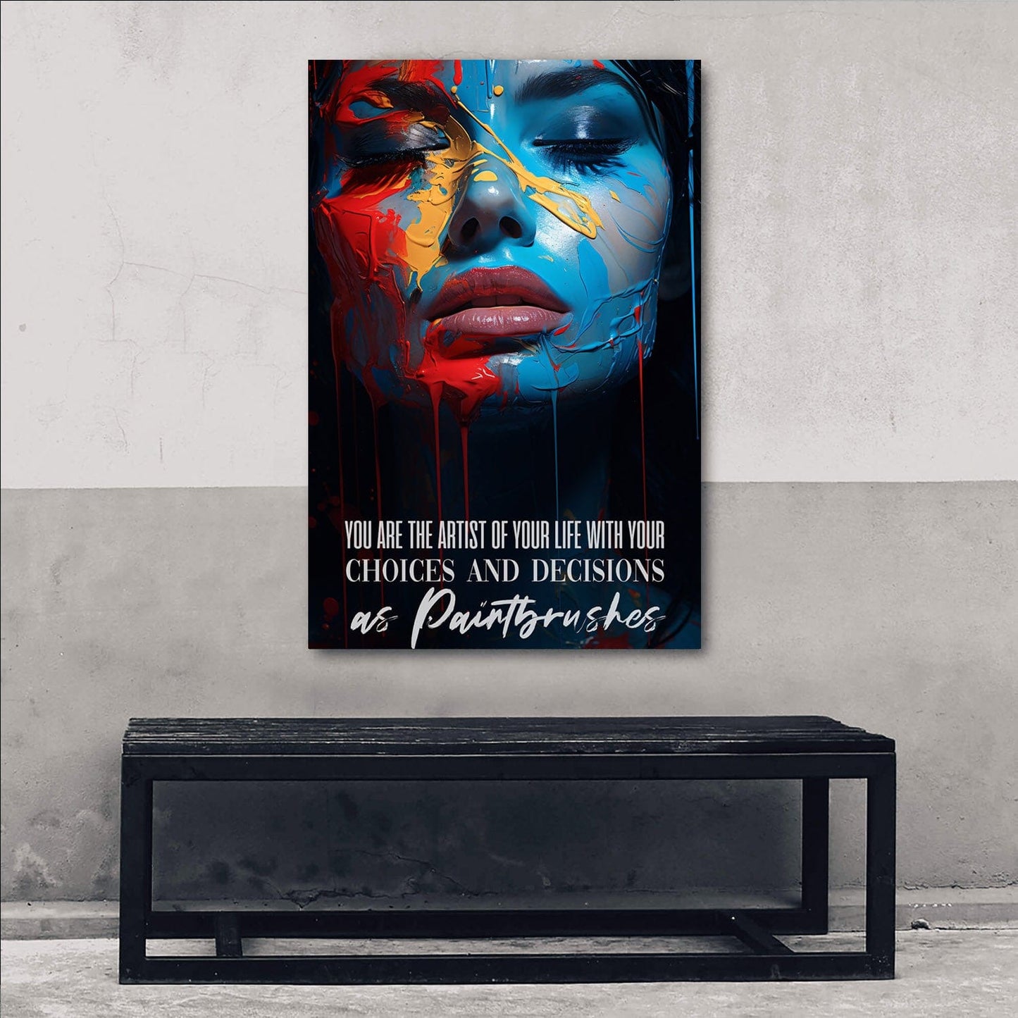 You are the artist of your life Wall Art | Inspirational Wall Art Motivational Wall Art Quotes Office Art | ImpaktMaker Exclusive Canvas Art Portrait